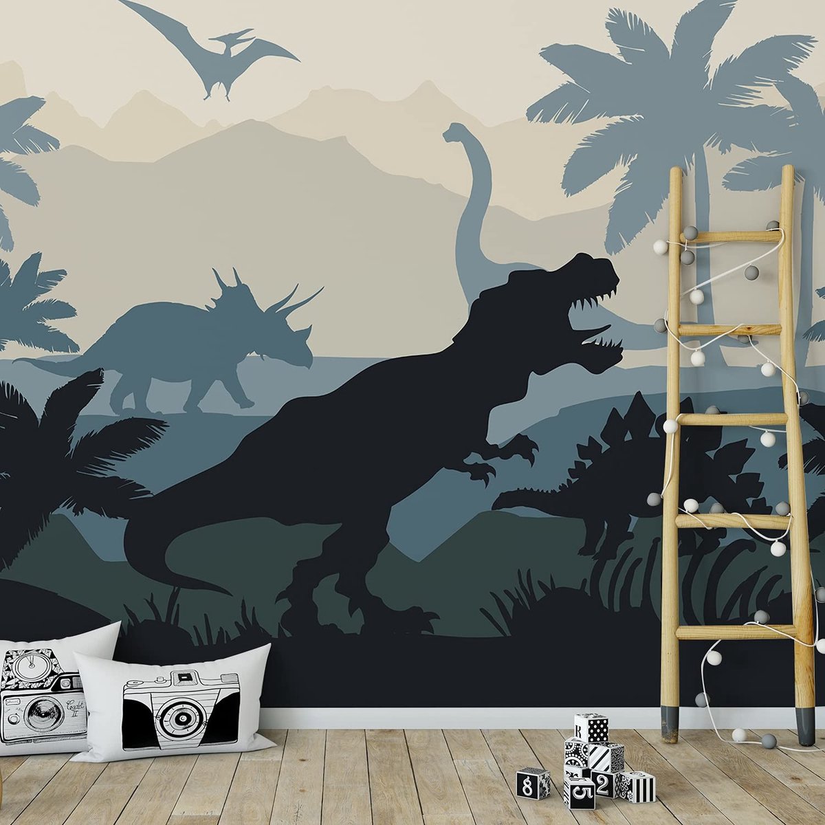 Dailygoods- Stofbehang Waterdicht - Muurstickers Kinderen - Muurstickers Dieren - Muurstickers Slaapkamer - Muurstickers Woonkamer - Eenvoudig aan te brengen