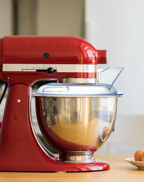 Mixer Accessoire - Spatbeschermer Kom - Schoon Maken - 360° Bescherming - 4.8 L Kom - Transparant — afbeelding 2