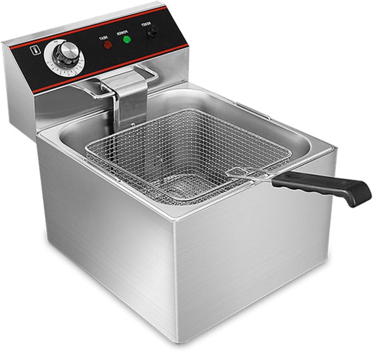 Elektrische Friteuse - Frietpan Frietmachine - Thuis Frituren - Constante Temperatuur - 6L - Rood