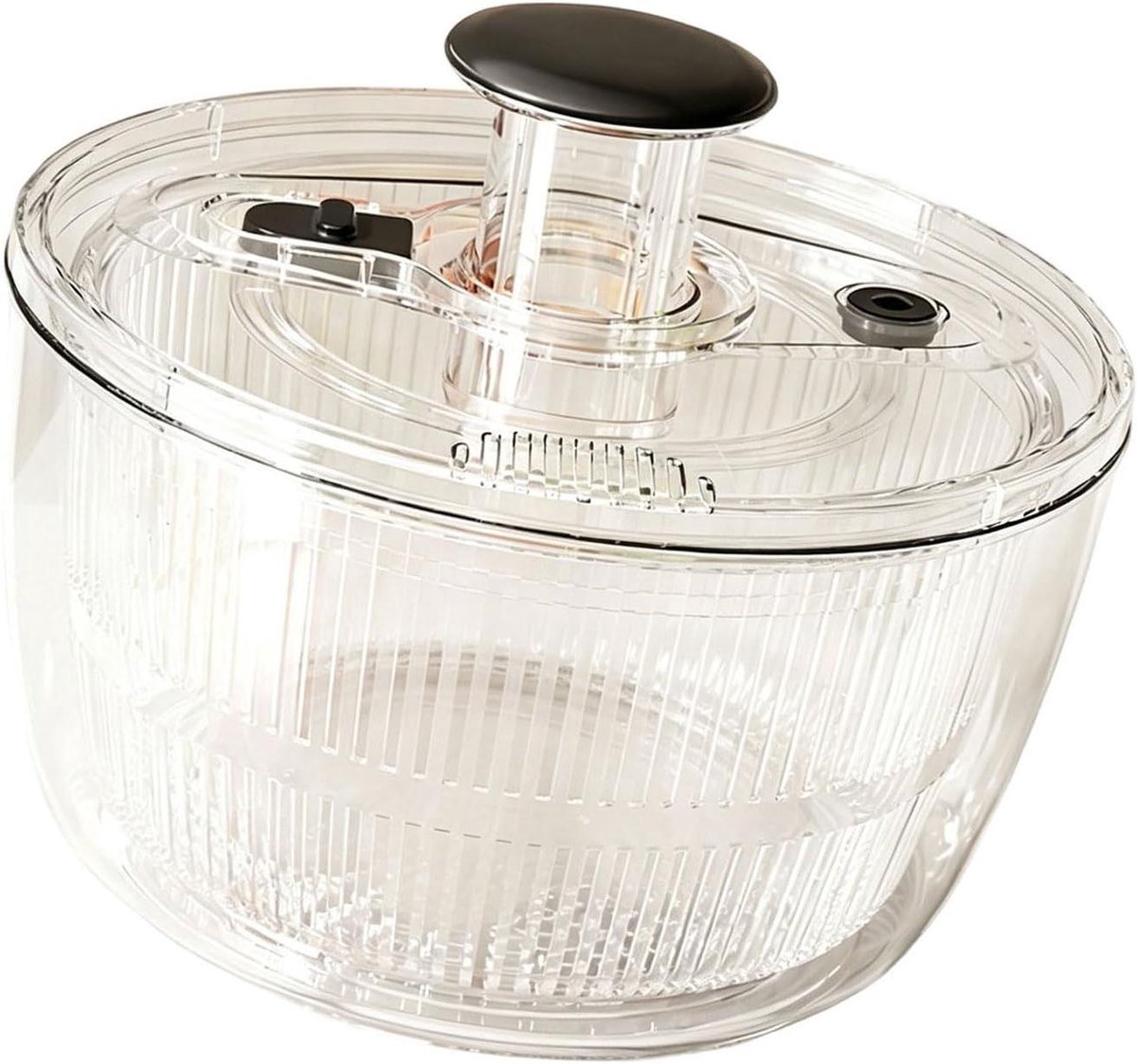 Groente Droogmand - Salade Spinner - Snel Groenten Drogen - Antislip Basis - 3L/5L - Wit