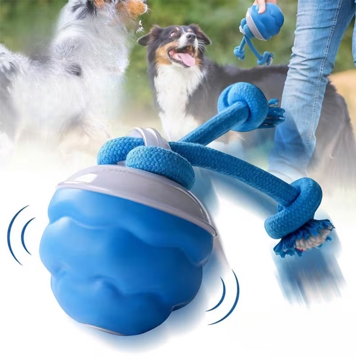 Kattenspeeltjes - Kattenspeeltjes Intelligentie - Hondenspeelgoed - Dierenbenodigdheden - 3 Sportmodi - 7.5 x 7.5 x 10cm - Blauw