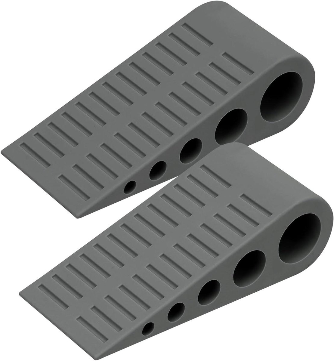 Deurstoppers Set - Deurwiggen - Deur Open Houden - Antislip Rubber - 2 Stuks 48cm - Donkergrijs