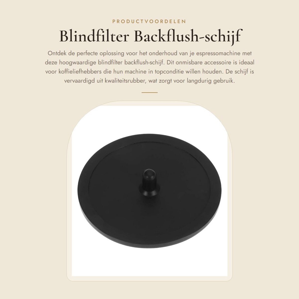 Dailygoods- Backflush-Schijf Hoogwaardige Kwaliteit - Blindfilter - Rubber - Eenvoudig te Reinigen - Veilig en Niet Giftig - Afmetingen 50x2 mm