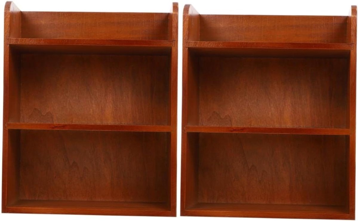 Sieraden Organizer - Bureau Rek - Aanrecht Opslag - Met 2 Planken - 30 cm Breed - Houtkleur