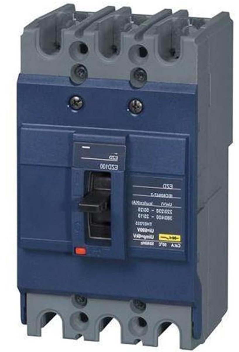 Veiligheidsschakelaar - Stroomonderbreker - Elektrische Beveiliging - Lichtbooguitval Detectie - 3P 30A 25kA - Grijs