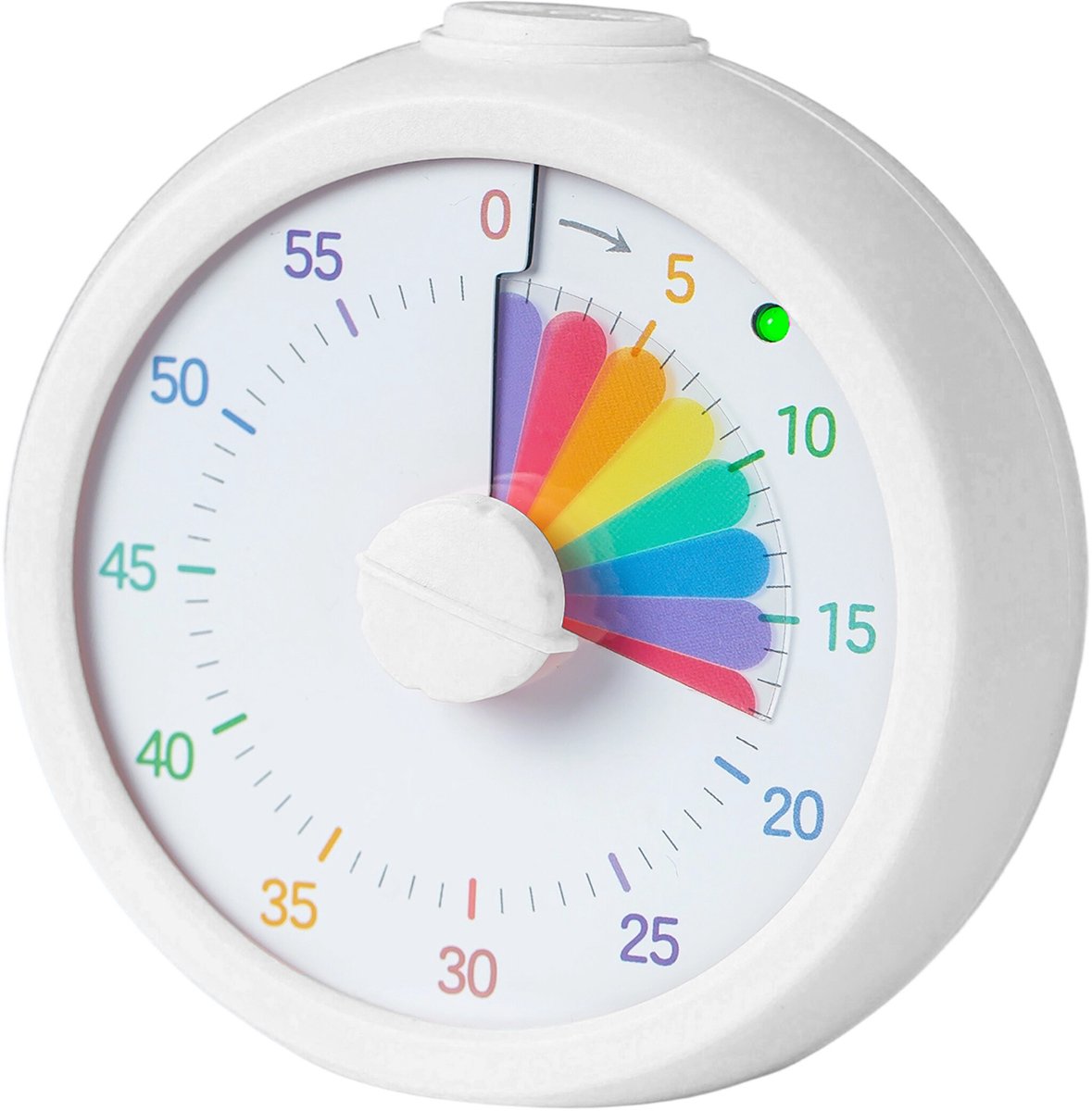Visuele timer - regenboog - wit