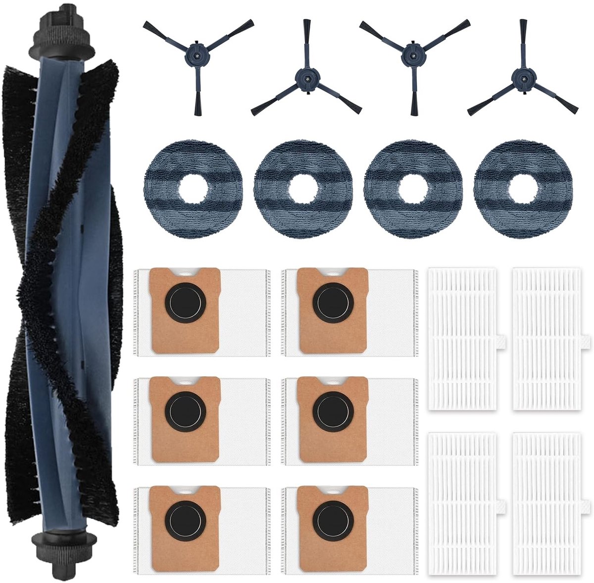 Dailygoods- Accessoireset 19-Delig - Stofzuigerzakken - Rolborstel - Filters - Mopdoeken - Zijborstels - Effectieve reiniging - Stofzuigeraccessoires