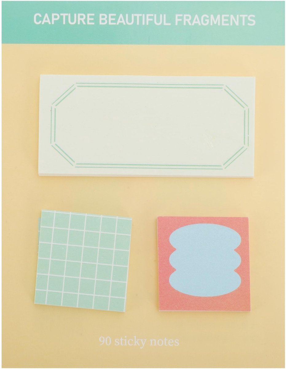 Dailygoods- Zelfklevende Notities - Schattige Kleine Notities - Gerecycled Papier - Betrouwbare Lijm - Duurzaam - Voor Thuis/Kantoor - Plakbriefjes