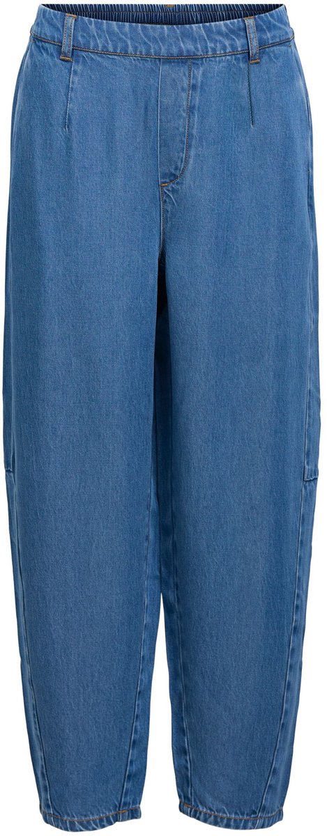 Vila Frame Barrel Fit Hoge Taille Broek Blauw 40 Vrouw