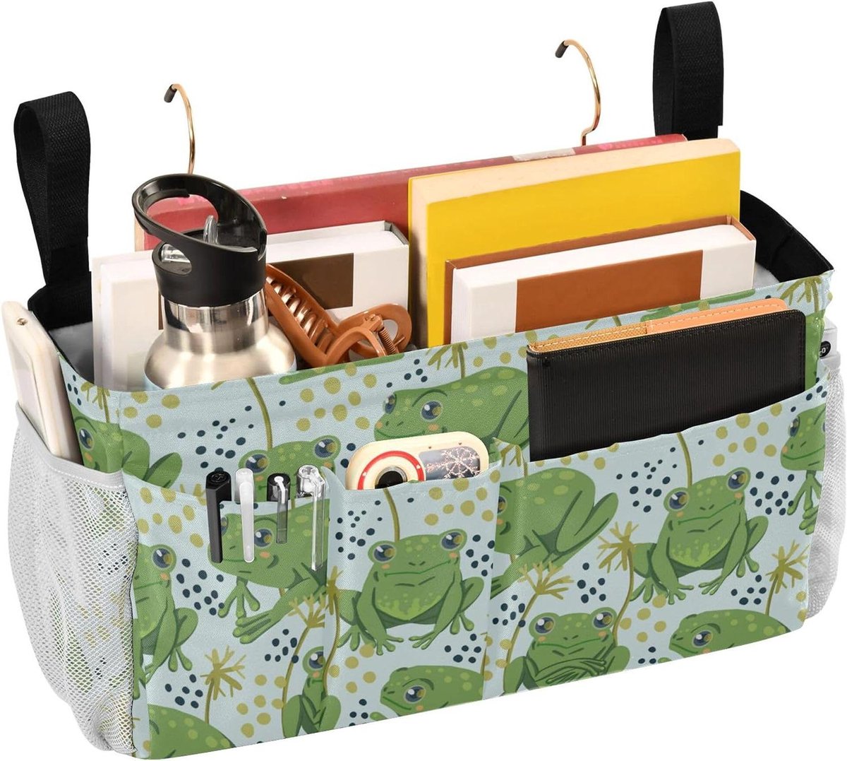 Nachtkastje Organizer - Bed Caddy - Opbergen Nabij - Stevige Fixatie - Ruim Interieur - Kikkers Moeras Planten