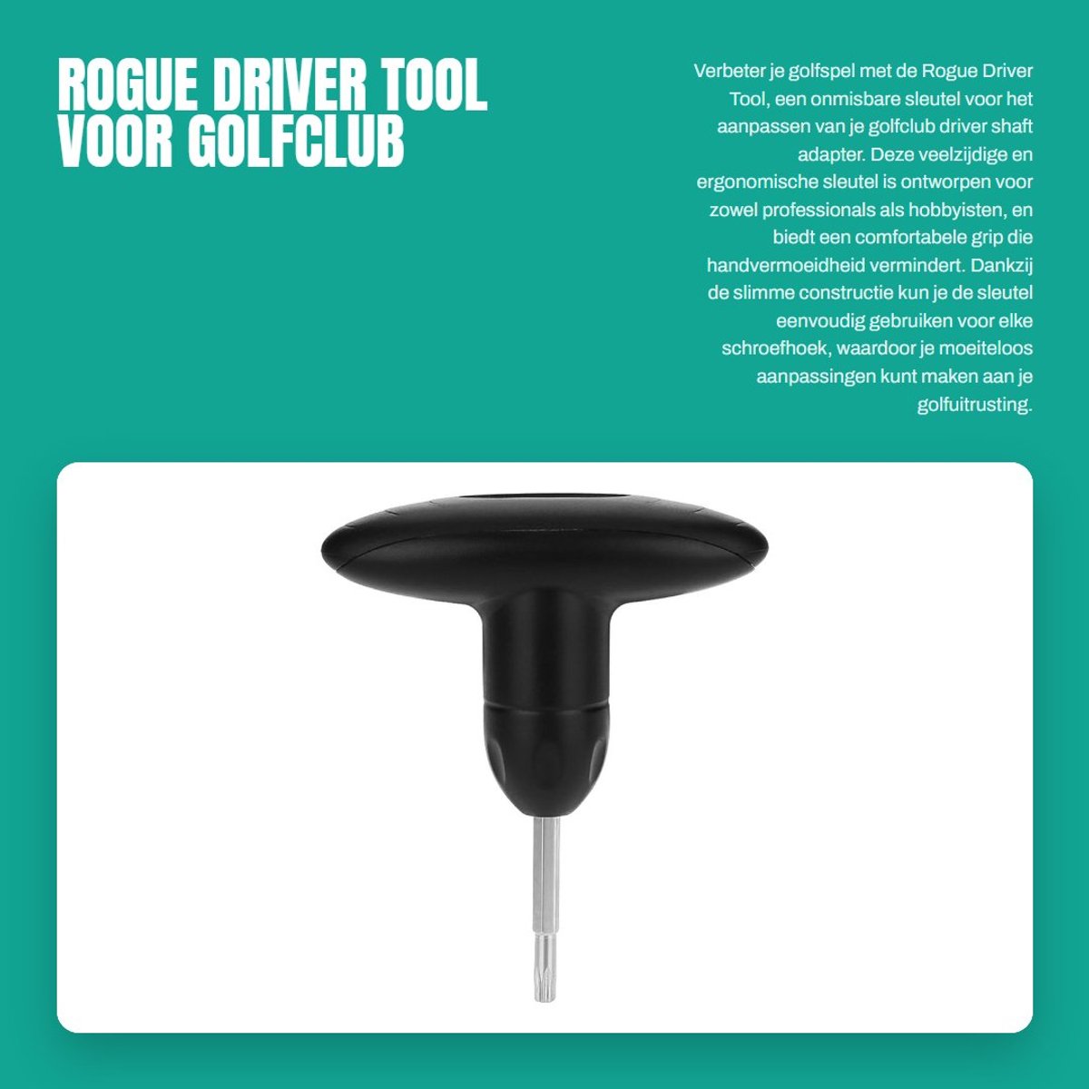 Dailygoods - Rogue Driver Tool voor Golfclub Afscheiding - Ergonomische Sleutel met Hexagon Structuur