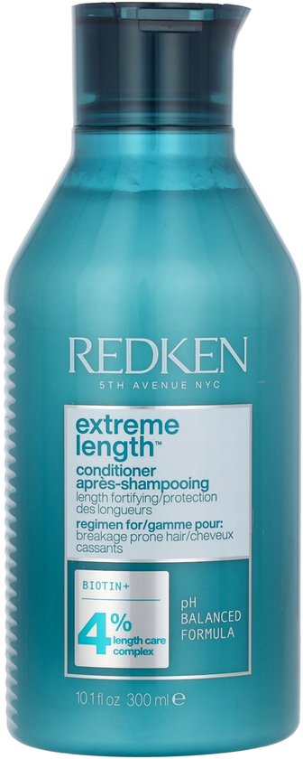Redken Extreme Length conditioner, aquafl essentiel fl eson met 4% Biotin Length Care Complex.