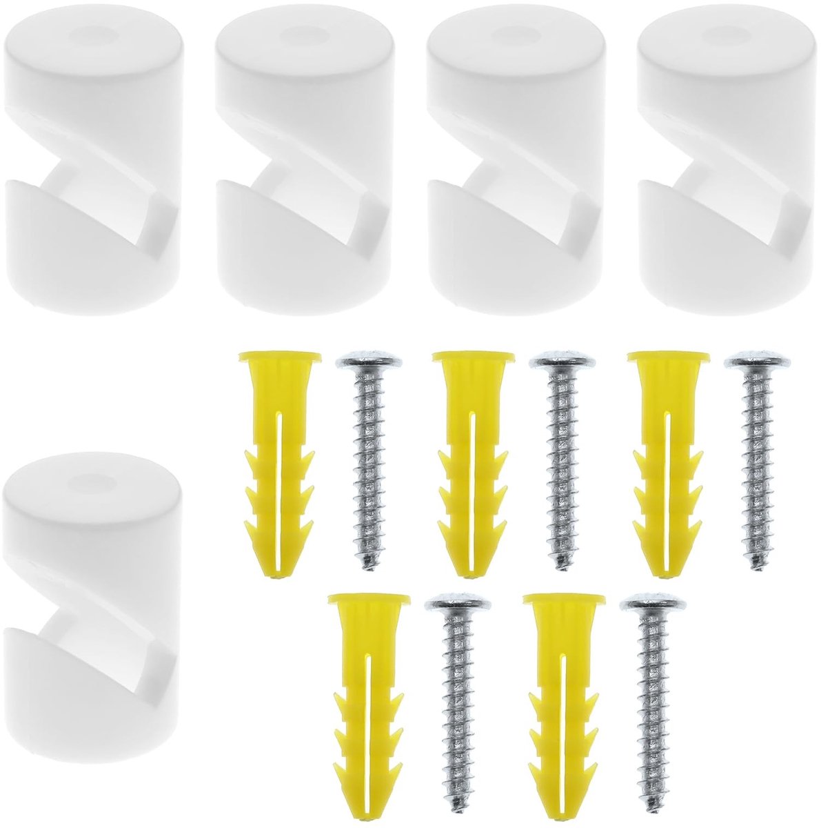 Dailygoods - Set van 5 Draad Bevestiging Klemmen voor Verlichting