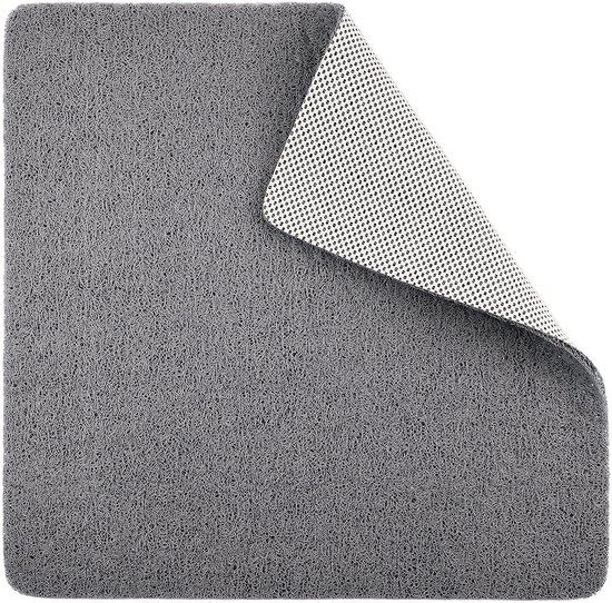 Antislip Douchemat Badkamer Vloermat Waterdichte Douchemat PVC Spiralen Badmat 80×80 cm Grijs Douchevloer Mat