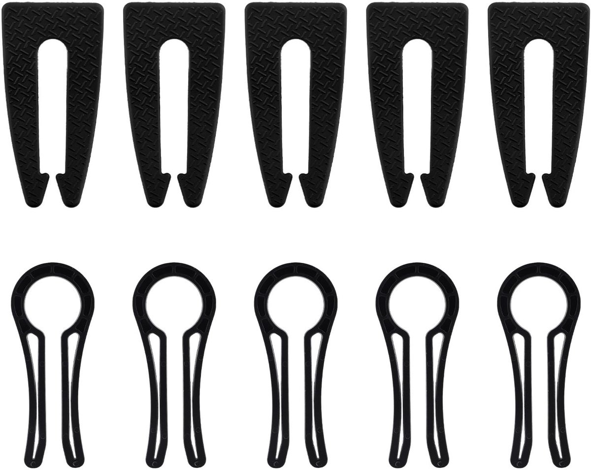 Dailygoods- Gasfornuisknopslot 10 Stuks - Draagbare Veiligheidsbescherming - Ronde/Platte Kop - Voor Baby/Huisdieren - Zwart - PP/Rubber - Knopbescherming