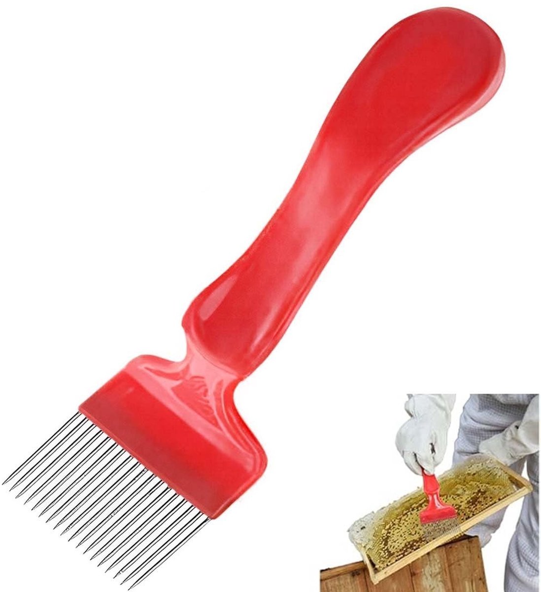 Dailygoods- Honingvork Roestvrij Staal 20,5 cm - Imkergereedschap - Gereedschap voor Bijenteelt - Handvat - Duurzaam - Lichtgewicht