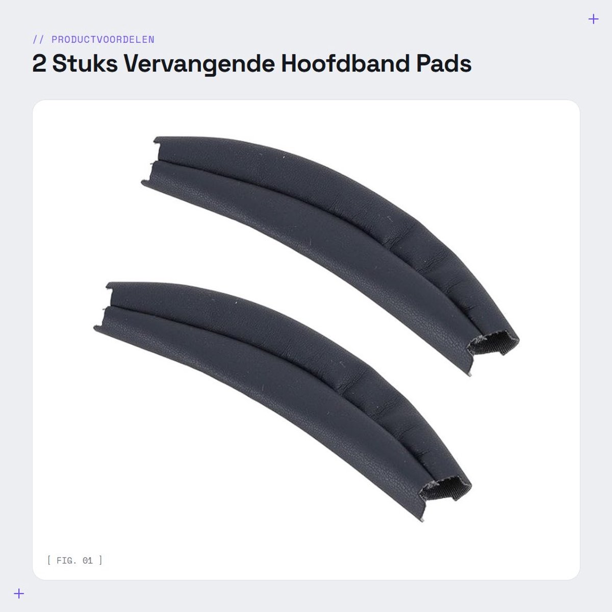 Dailygoods- Hoofdband Pad - 2-delige Vervanging - Premium Eiwit Lederen Kussenhoes - Verbeterd Comfort - Zacht en Ademend - Perfecte Compatibiliteit WH-XB910N - Hoofdtelefoon Kussen