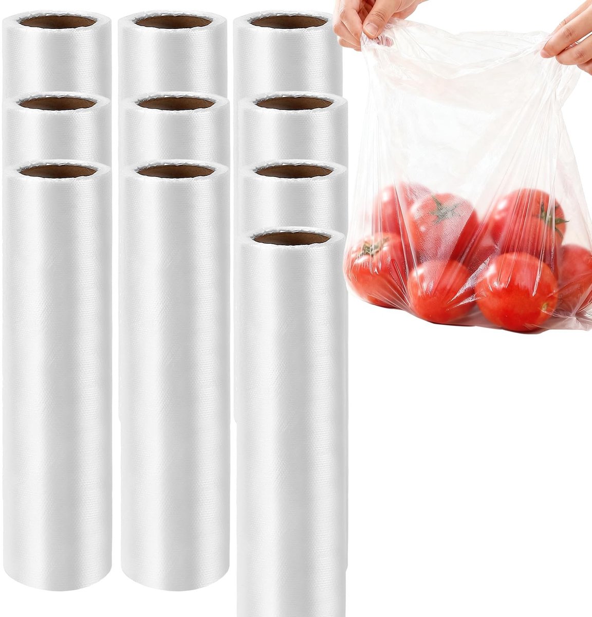 Dailygoods- Voedselzakken 1500 stuks - Doorzichtige Opbergzakken - Polyethyleen - 25 x 35 cm - Eenvoudig te gebruiken - Compact Rolontwerp
