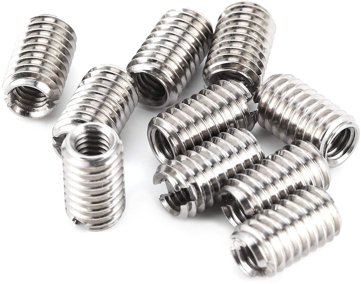 Dailygoods - 10 Stuks Reparatie Inzetmoeren Roestvrij Staal voor Binnenschroefdraad