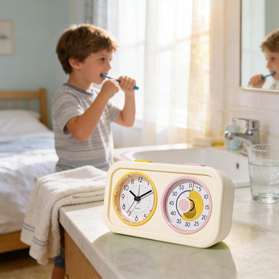 Visuele Timer - Kindertimer Planning - Taken Leren - Dubbel Scherm - 6x12x6 cm - Geel — afbeelding 5