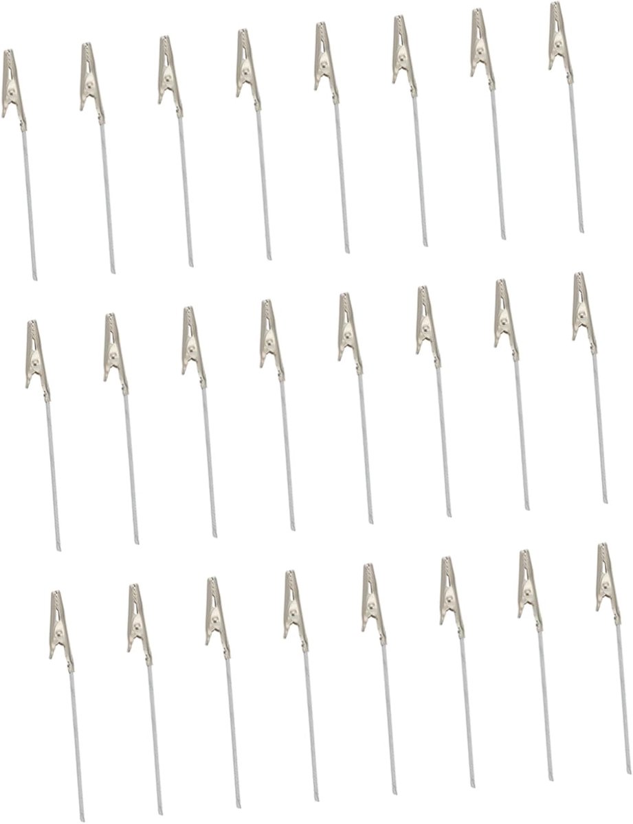 Memoklemmen - Krokodillenklemmen - Kaarten Presenteren - Duurzaam Metaaldraad - 100 Stuks - Zilver