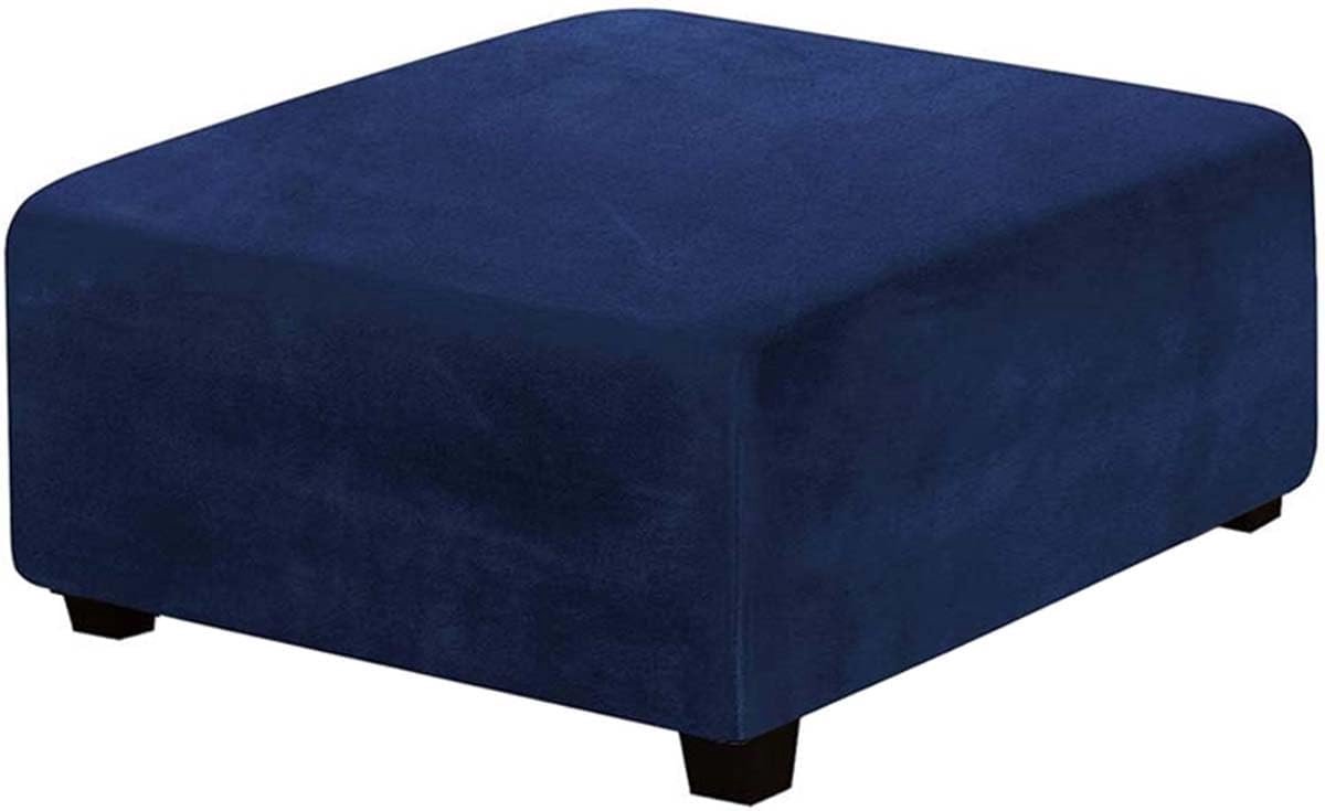 Poef Hoes - Ottomaan Bekleding - Meubels Vernieuwen - Duurzaam Fluweel - 95x95cm - Groen