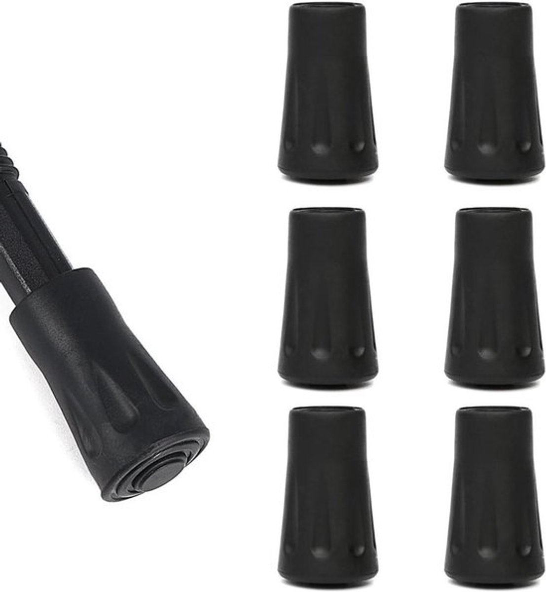 Inovra Plus - 6 stuks - Eindkappen rubberen buffers wandelstokken
