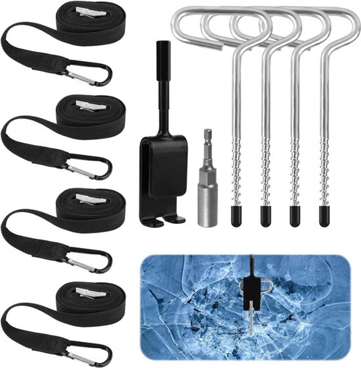 Ice Anchor Booradapter Set voor IJsvissers - Allecto Plus