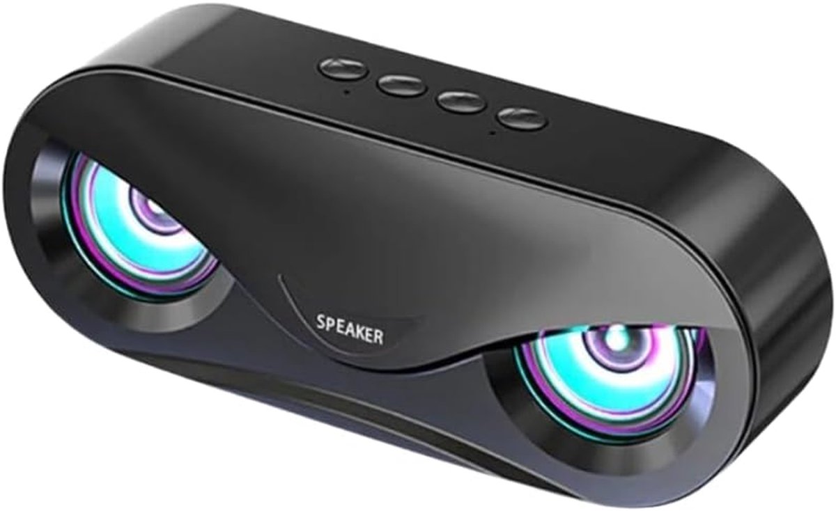 Bluetooth speaker camera - Verborgen camera - Thuisbeveiliging - Nachtzicht met kleur - 7x7x25 cm - Zwart