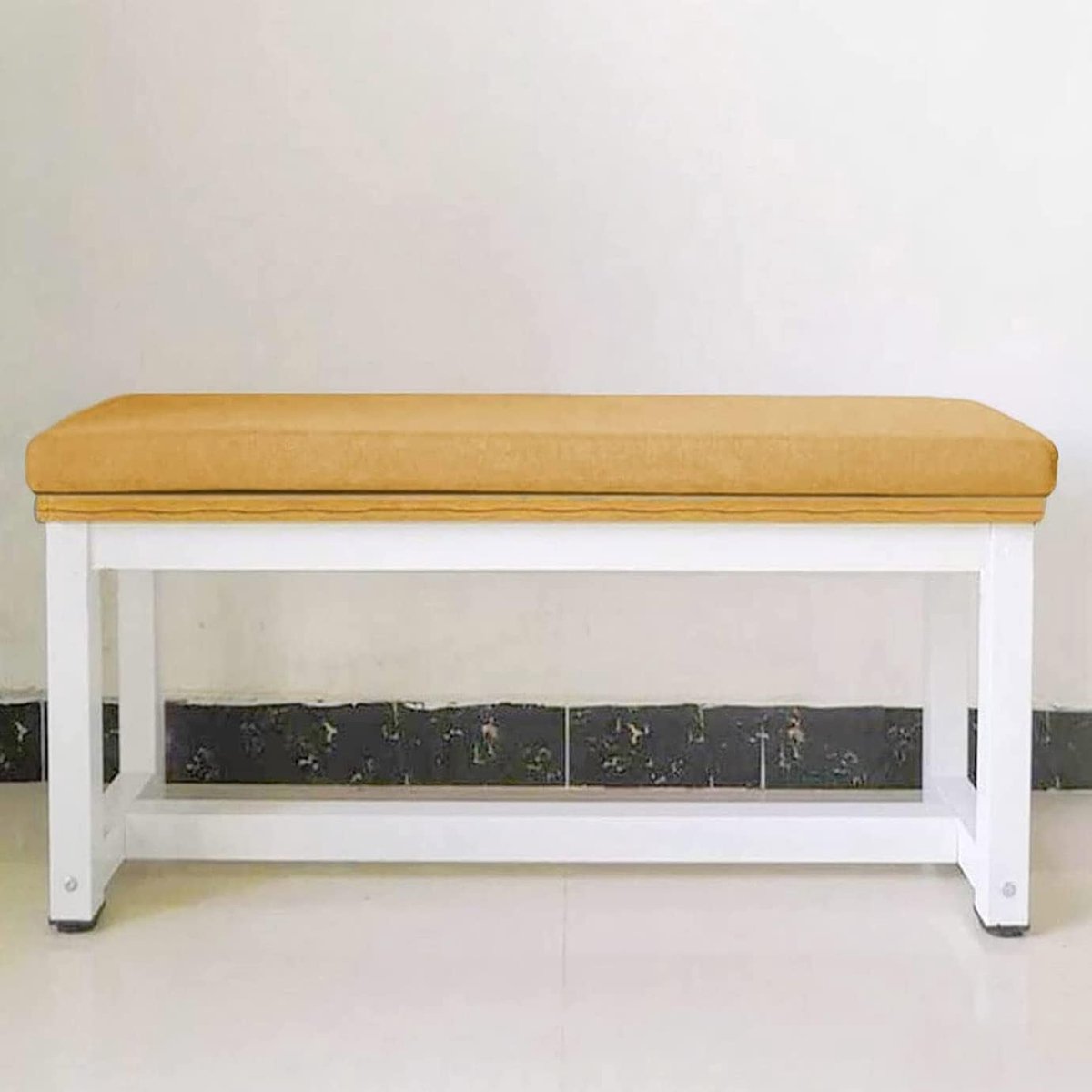 Tuinbankkussen Verdikt - Zitkussen Bank - Buiten Zitten - Antislip Bodem - 120 x 50 cm - Geel