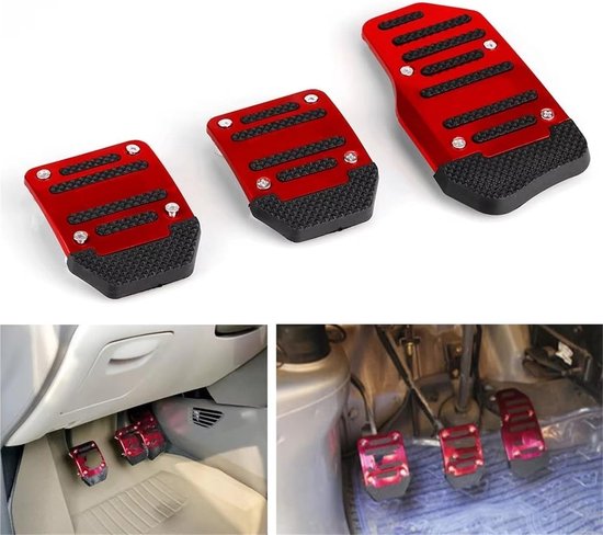 Universele Pedaalhoezen - Auto Pedaalbeschermers - Verbeterde Controle - Antislip Ontwerp - 3 stuks - Blauw van universele — afbeelding 3