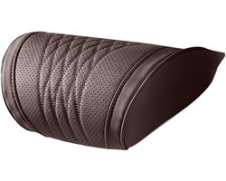 Auto Hoofdsteun Kussen - Neksteun voor auto - Comfortabel Reizen - Traagschuim Vormt Zich - 27x16cm - Bruin