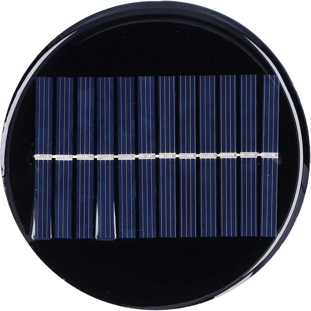 Zonnepaneel - Zonnecel - Energie opwekken - Compact rond ontwerp - 10 cm diameter - Zwart