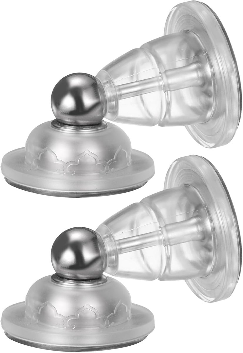 Magnetische Deurstopper - Deurhouder - Schade Voorkomen - Zonder Boren - 7.6 cm - Transparant