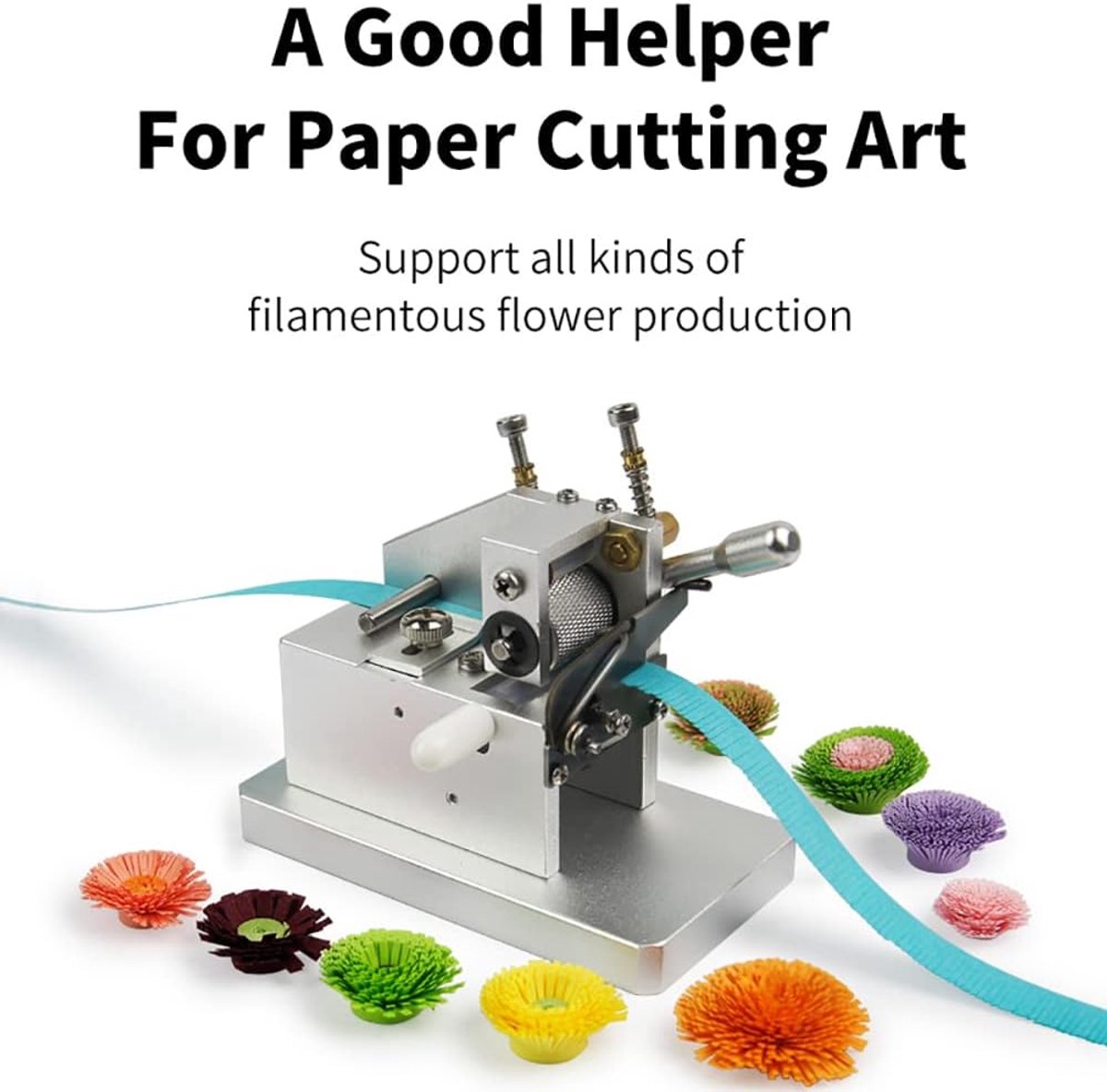 Papier Quilling Machine - Fringe Cutter - Handwerk Maken - Verstelbare Snijbreedte - 95x70x85mm - Metaal