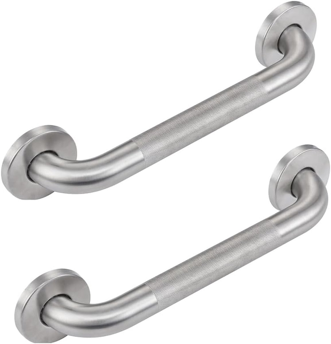 Handgrepen Douche - Badkamer Steun - Veiligheid Vergroten - Verhoogde Draagkracht - 2 Stuks - Geborsteld Nikkel