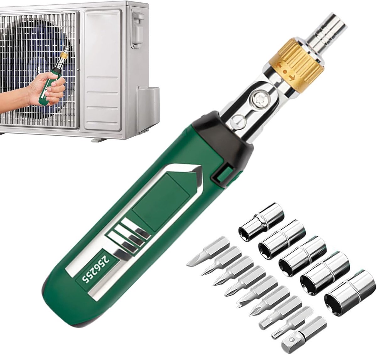Magnetische Schroevendraaierset - Multifunctionele Ratelschroevendraaier - Reparatie en Montage - Efficiënt Ratelmechanisme - 14-in-1 - Groen
