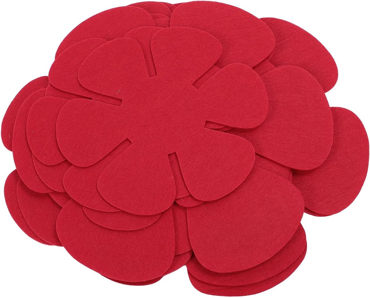 Pannenbeschermers Set - Potbeschermers Vilt - Keuken Organisatie - 12 Delige Set - Verschillende Maten - Rood