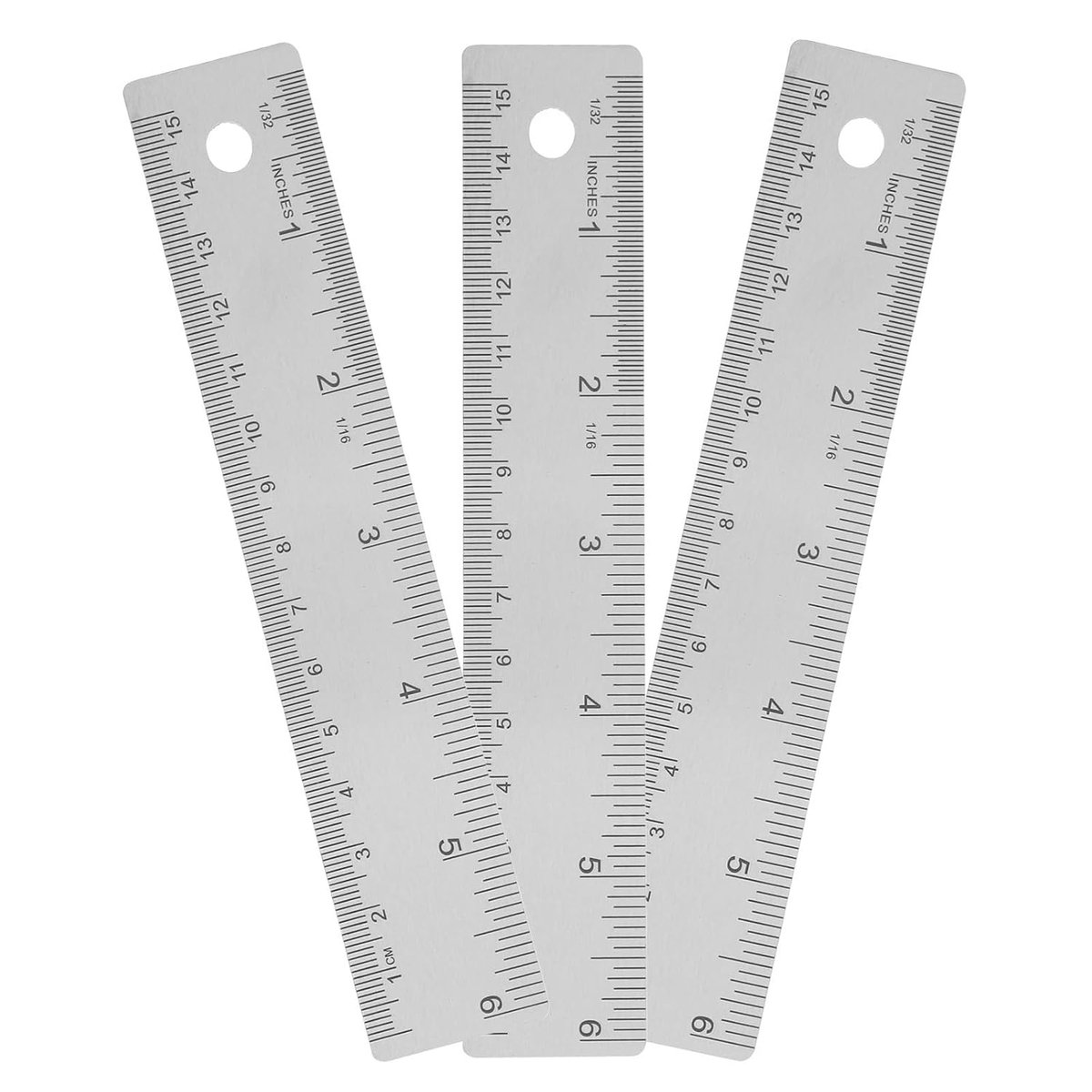 Roestvrijstalen Liniaal - Metalen Meetlat - Tekenen en Meten - Antislip Onderkant - 16 cm - Zilver