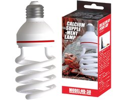 Verwarmingslamp Reptielen - UVB Lamp - Terrarium Verwarmen - Bevordert Calciumsynthese - 26 Watt - Zwart