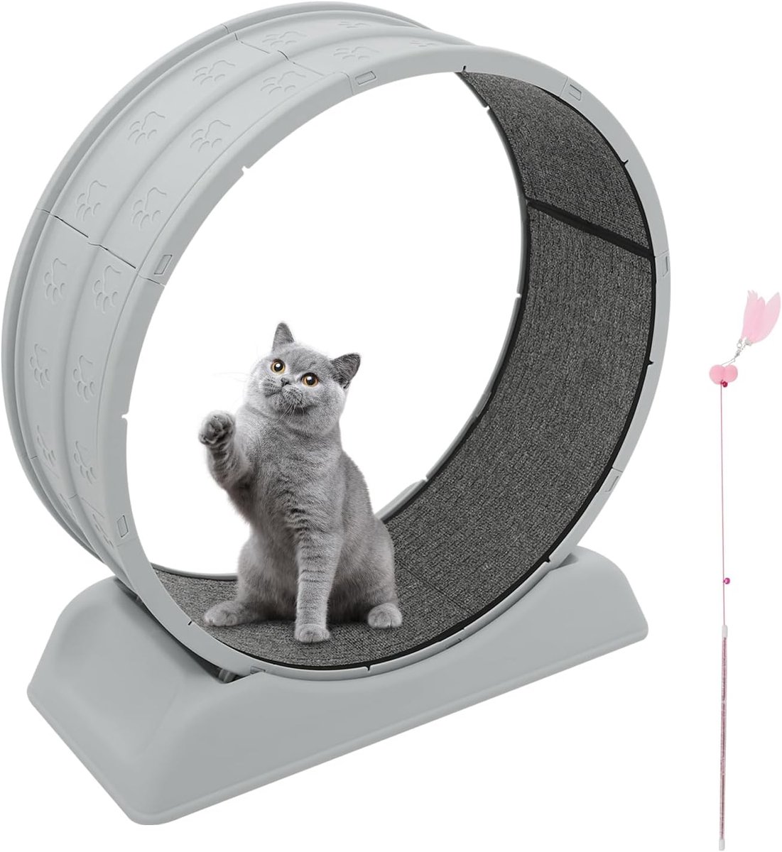 Katten Loopfiets - Fitness Wiel - Binnenhuis Beweging - Stil Ontwerp - 80 cm Diameter - Grijs