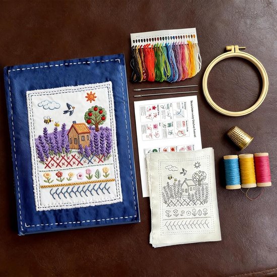 Borduurboek met Patronen - Handwerk Gids - DIY Projecten Leren - 90 Patronen Inclusief - 22 x 16 cm — afbeelding 5
