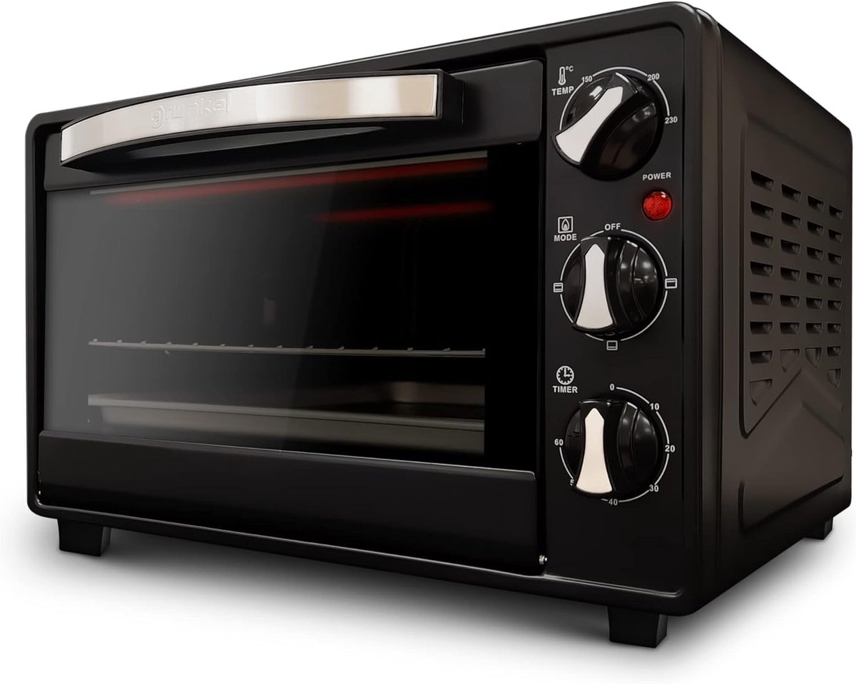 Tafeloven - Mini oven - Koken en bakken - Multifunctioneel - 23 liter - Zilver en grijs
