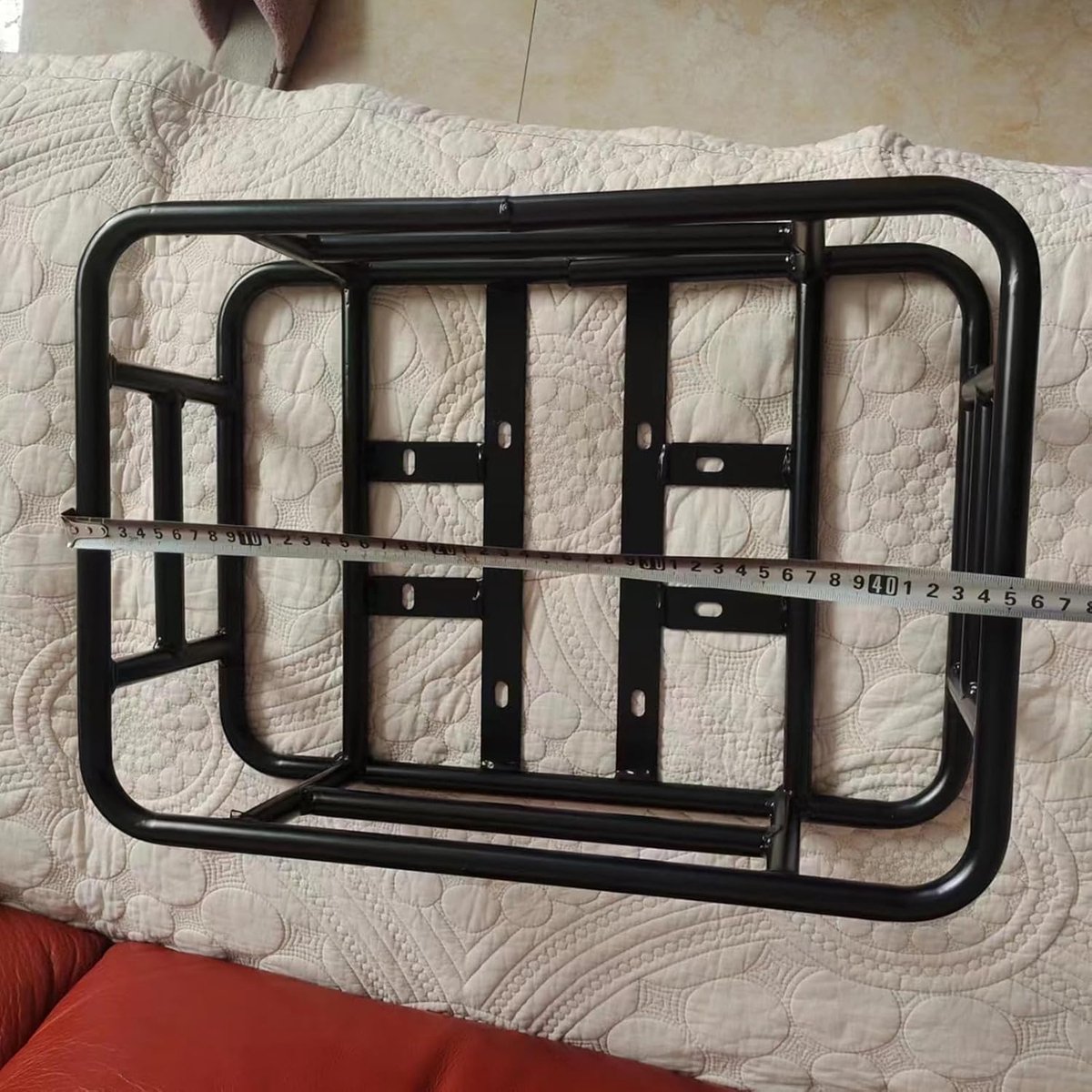 Achterfietsmand - Bagagerek - Boodschappen Vervoeren - Stevig Ijzeren Frame - 46x32x15 cm - Zwart