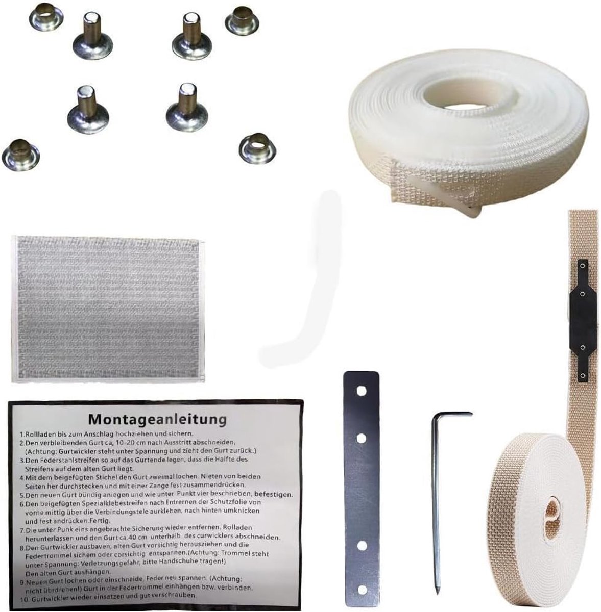 Rolluikriem Reparatie - Klus Set - Raam Bekleding - Uv Bestendig - 14 mm - Grijs