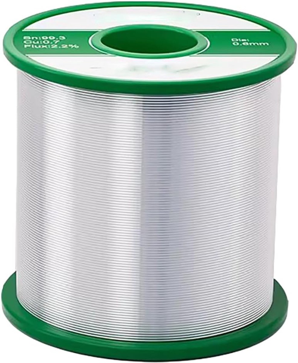 Soldeerdraad Loodvrij - Soldeer Tin - Elektronica Reparatie - Laag Smeltpunt - 0.6MM 700g - Zilver