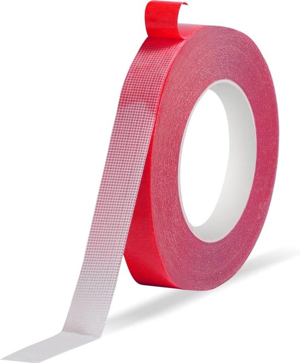 Transparante dubbelzijdige tape 15mm x 20 m, extra sterk