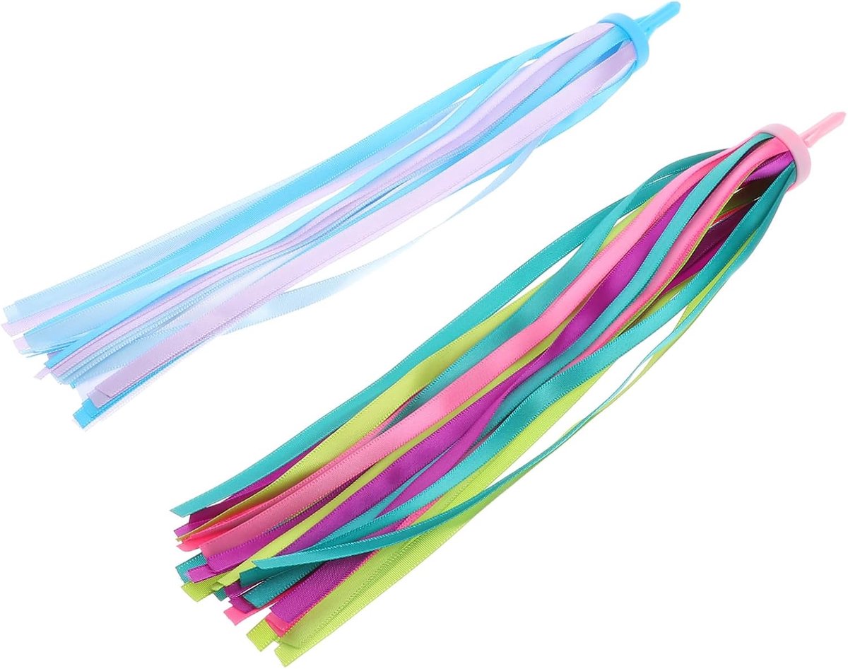 Kinderfiets Streamers Stuurdecoratie Kwastjes Fiets Versieren Eenvoudige Installatie 2 paar Kleuren