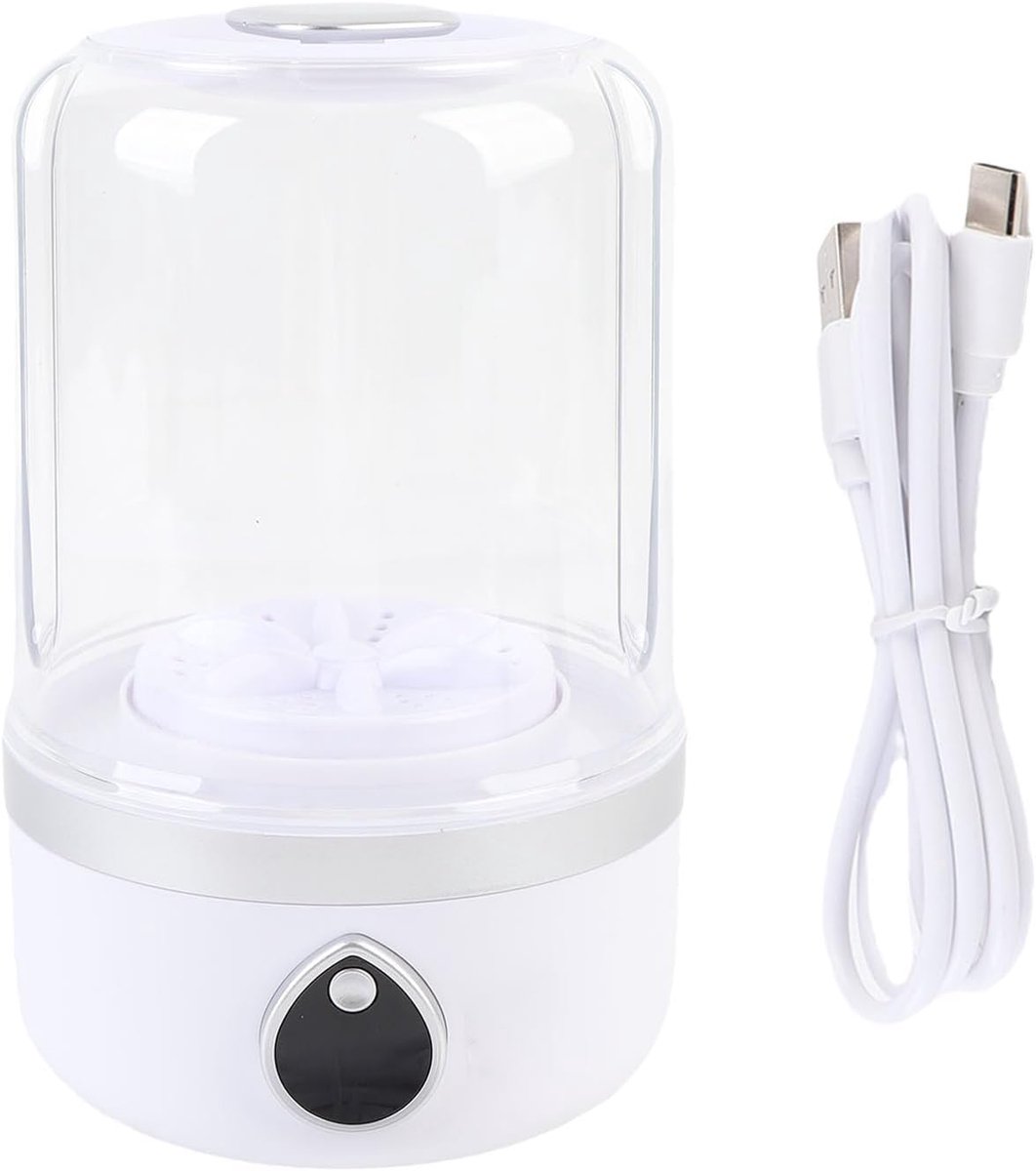 Mini Wasmachine Draagbare Wasmachine Compact Kleine Kleding Wassen Dubbele Reinigingsfrequentie 23 centimeter Wit