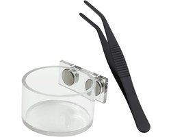Voerschaal Reptielen - Waterschotel Kit - Voeden Kleine Dieren - Magnetische Plaatsing - 14 x 14 x 4 cm
